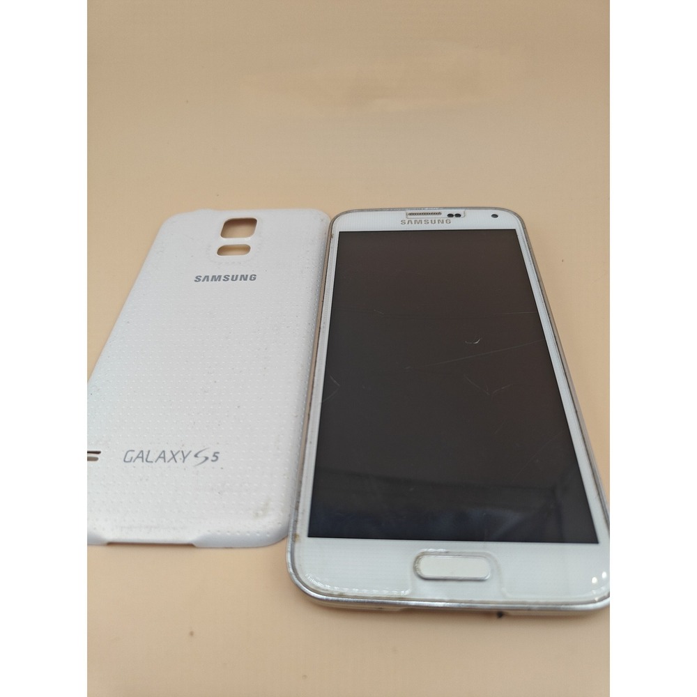 Samsung Galaxy S5 16GB Black Smartphone No Battery Clean Screen Parts Repair